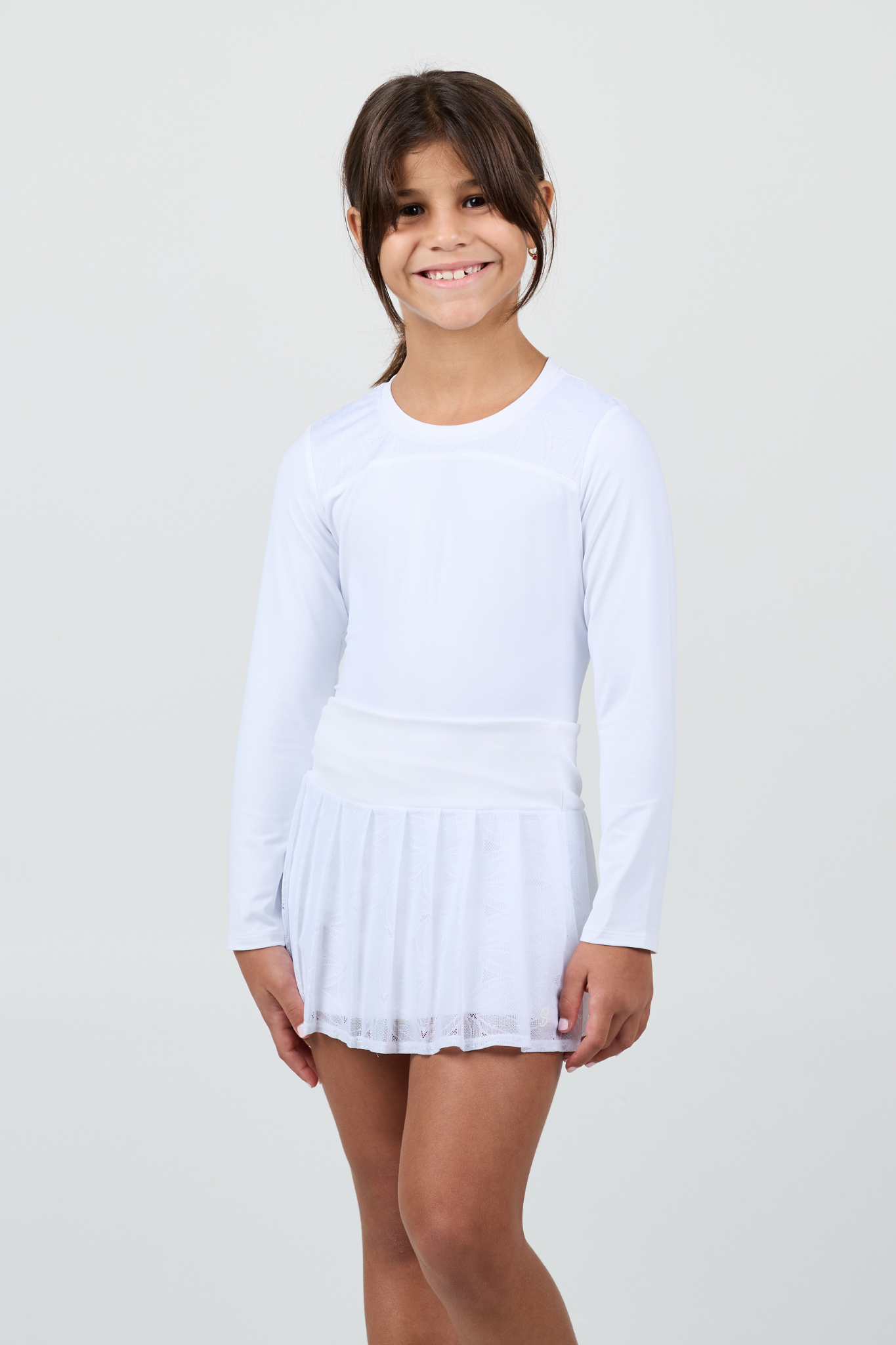 Girl's Pleated Skort - White Lotus