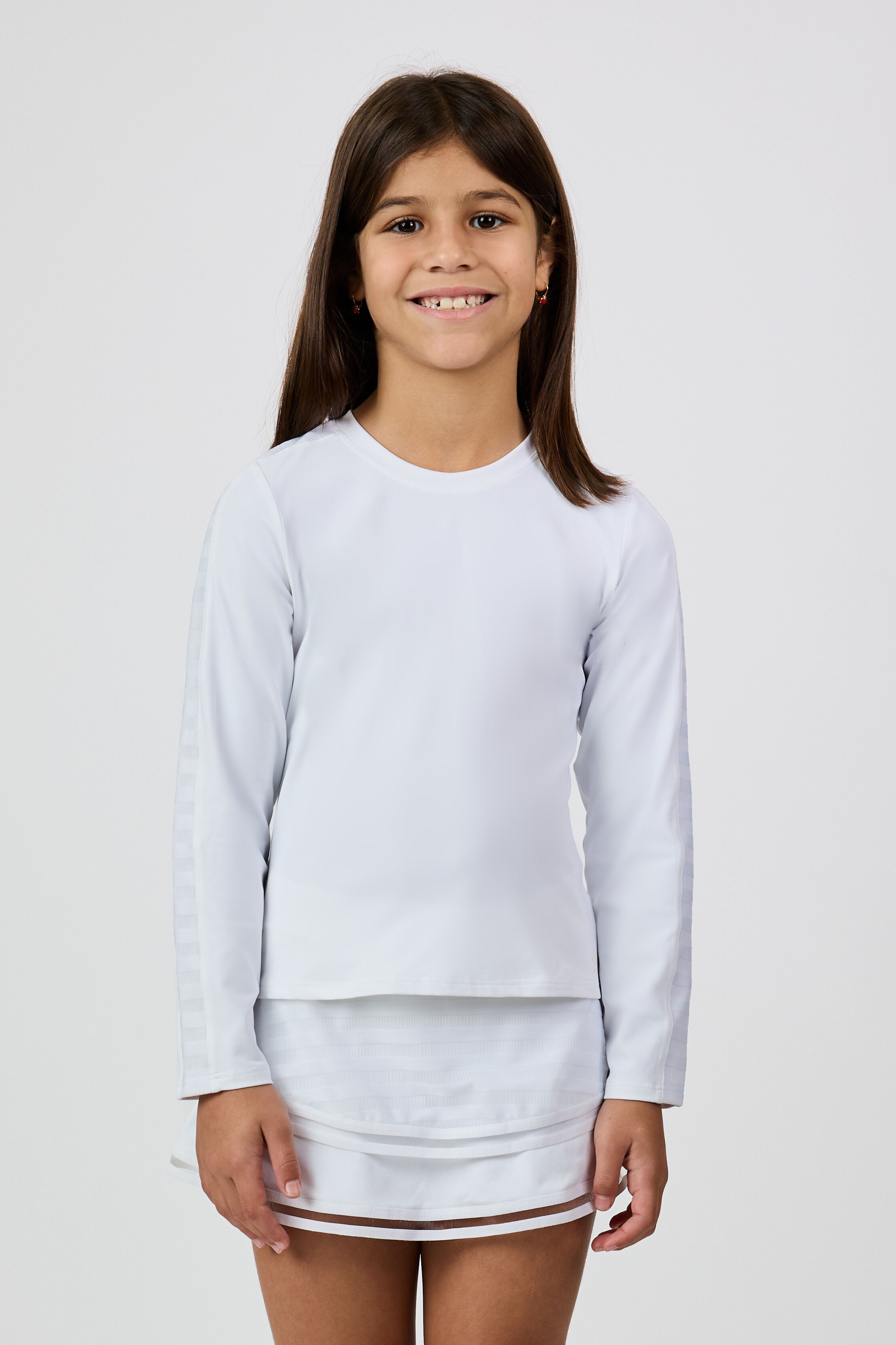 Girl's Long Sleeve - White Stripes