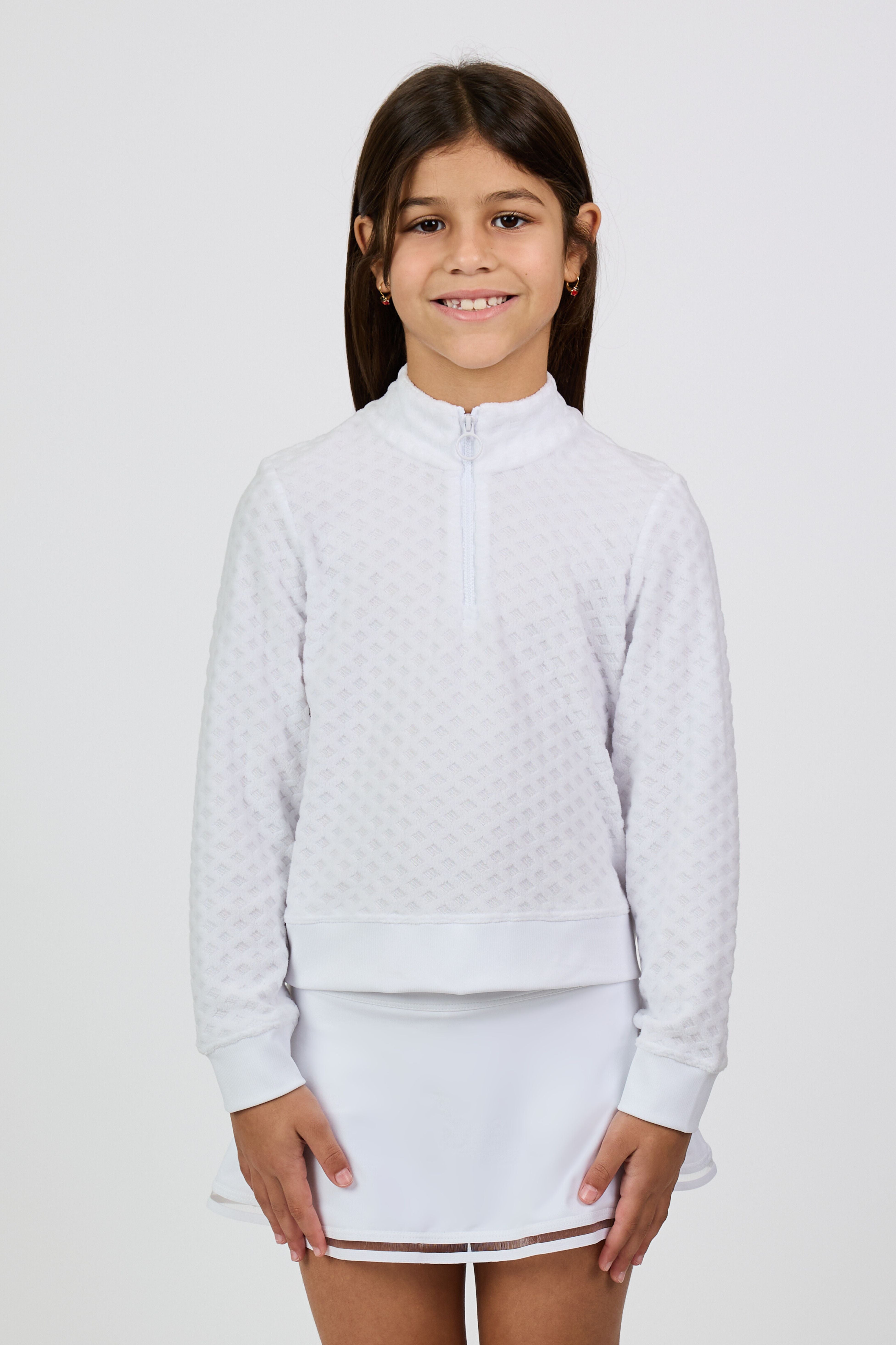 Girls Pullover - White Stripes