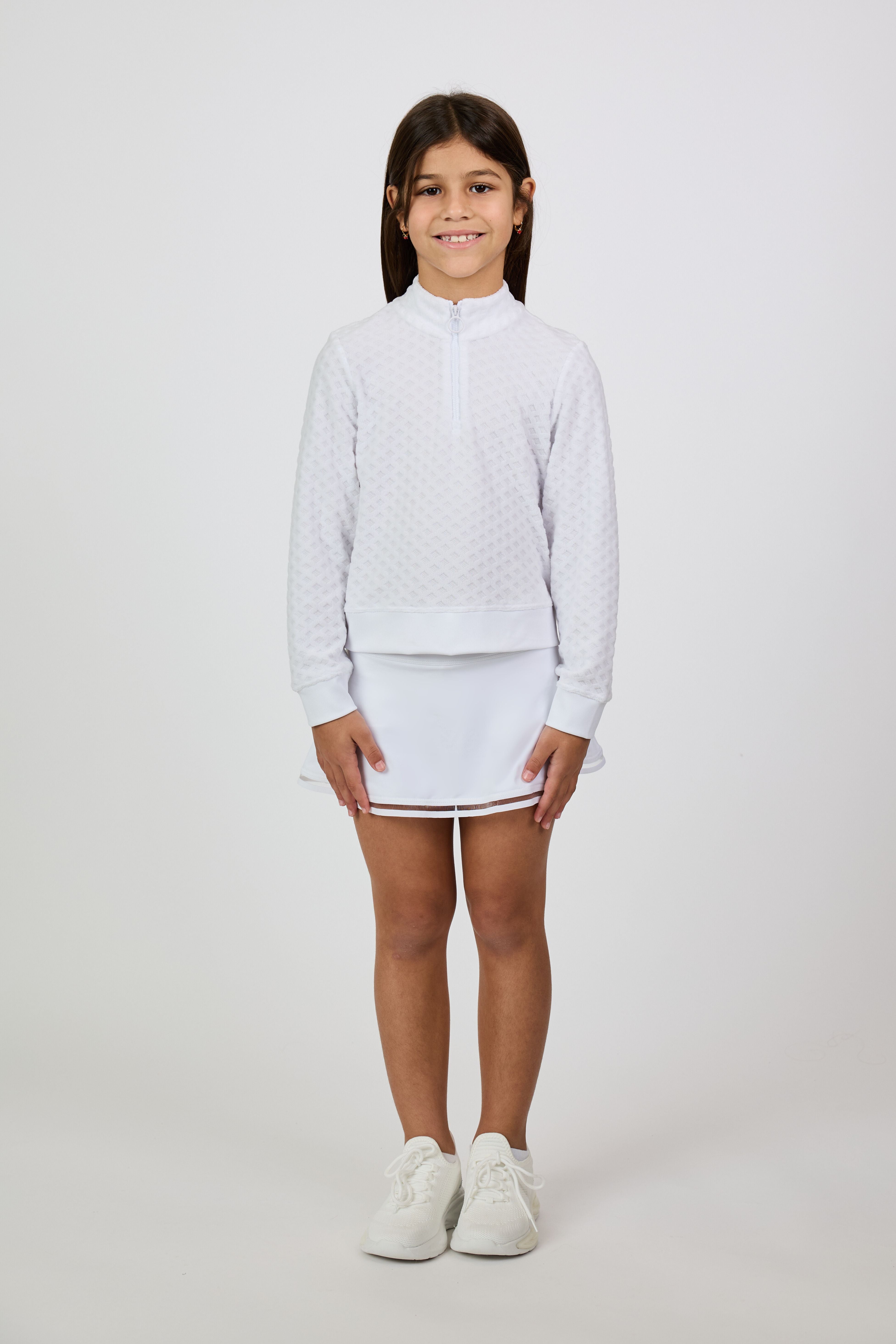 Girls Pullover - White Stripes