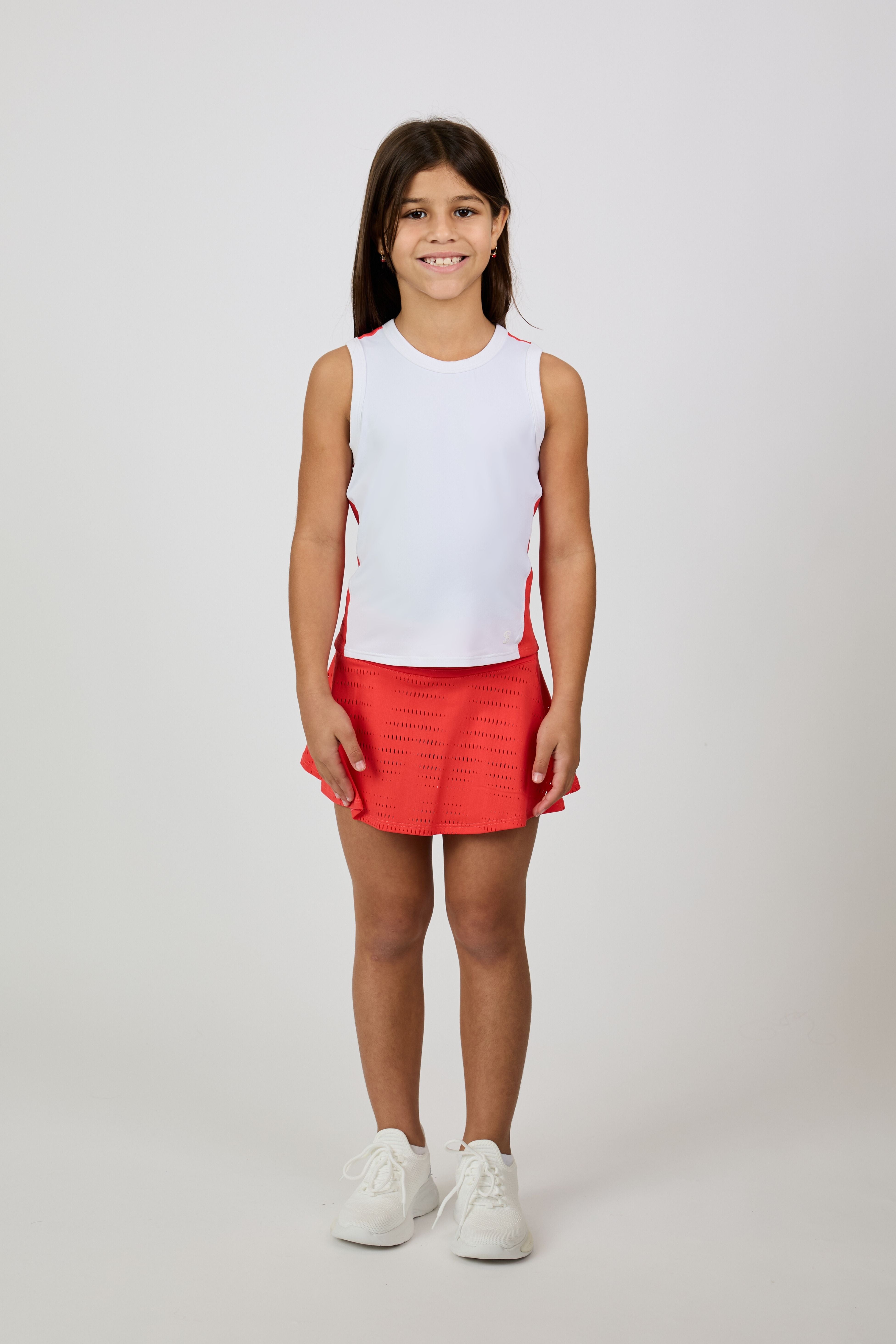 Girl's Flounce Skort - Viva Hibiscus