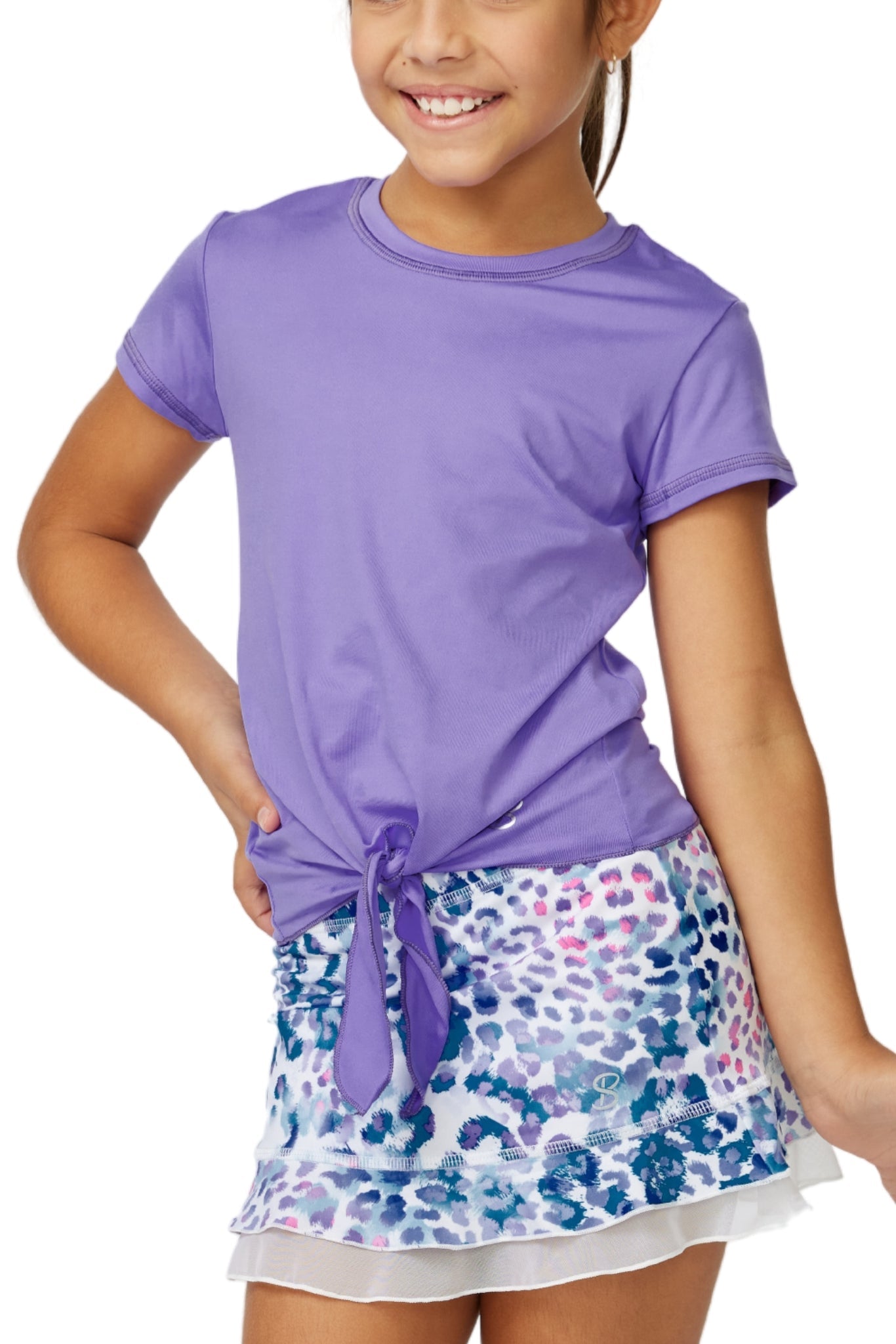 Girl's Short Sleeve Tie - UV Girls - Sofibella