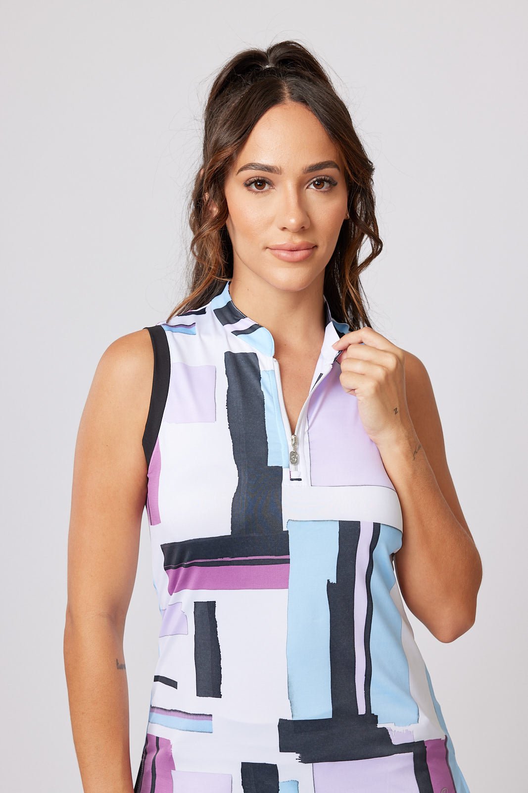 Half Zip Sleeveless - Palm Beach - Sofibella