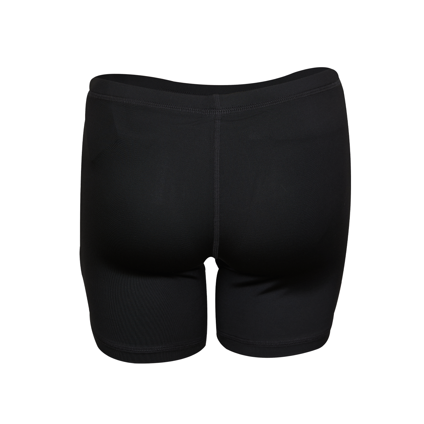 Women's Sport Black Shorties with 5" Inseam by Sofibella. Back view