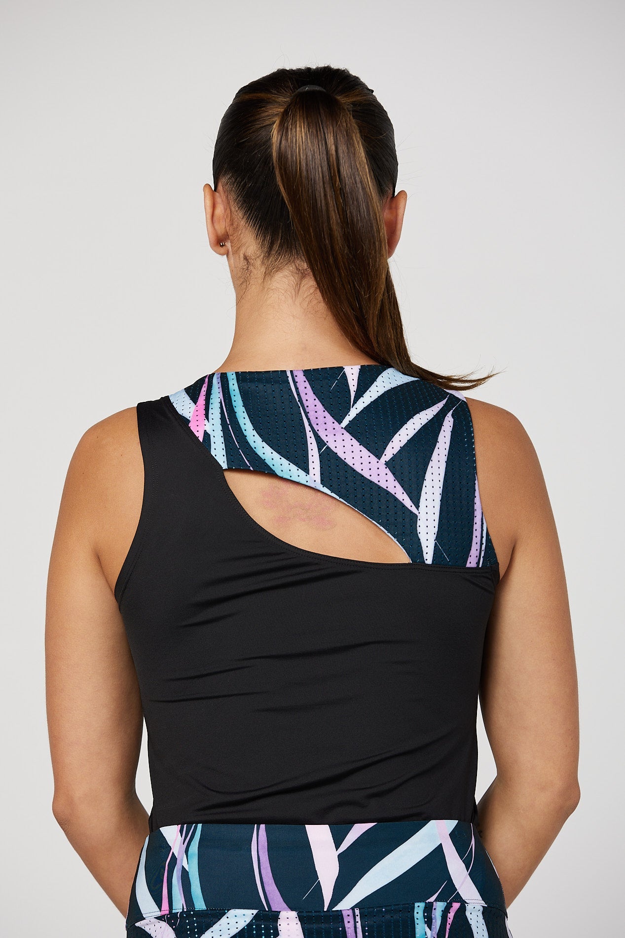 Women's Isla Bonita Tennis and Golf Tank Top by Sofibella, back detail
