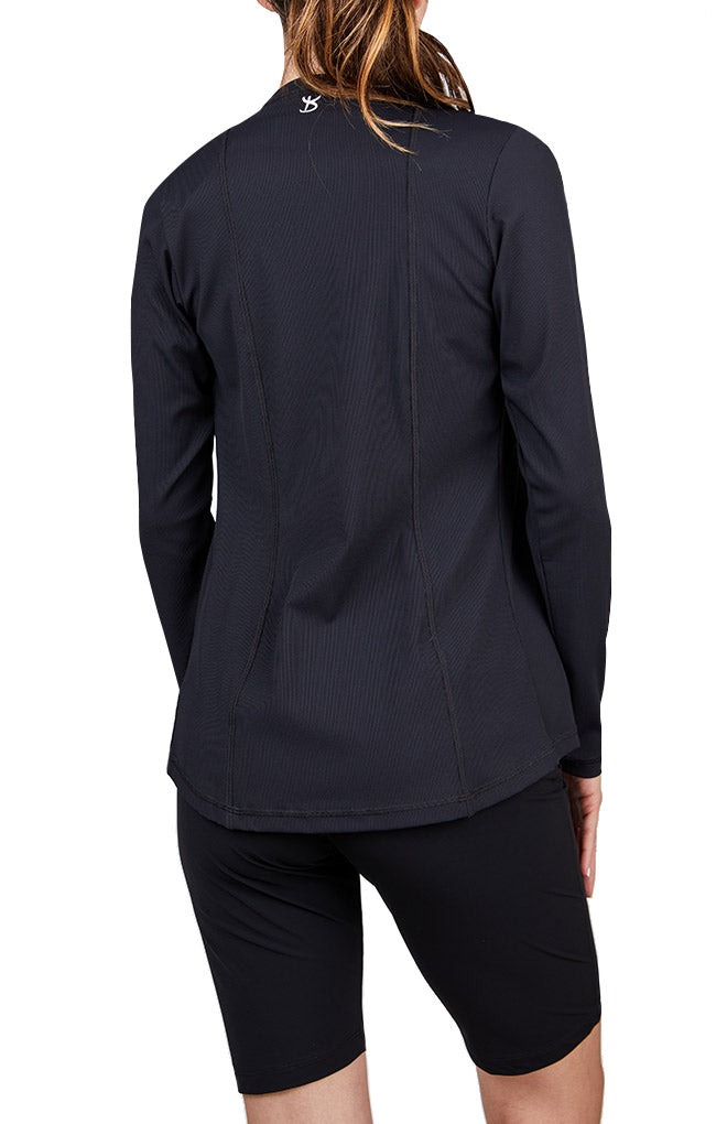 Women's Black Performance Jacket by Sofibella, back view