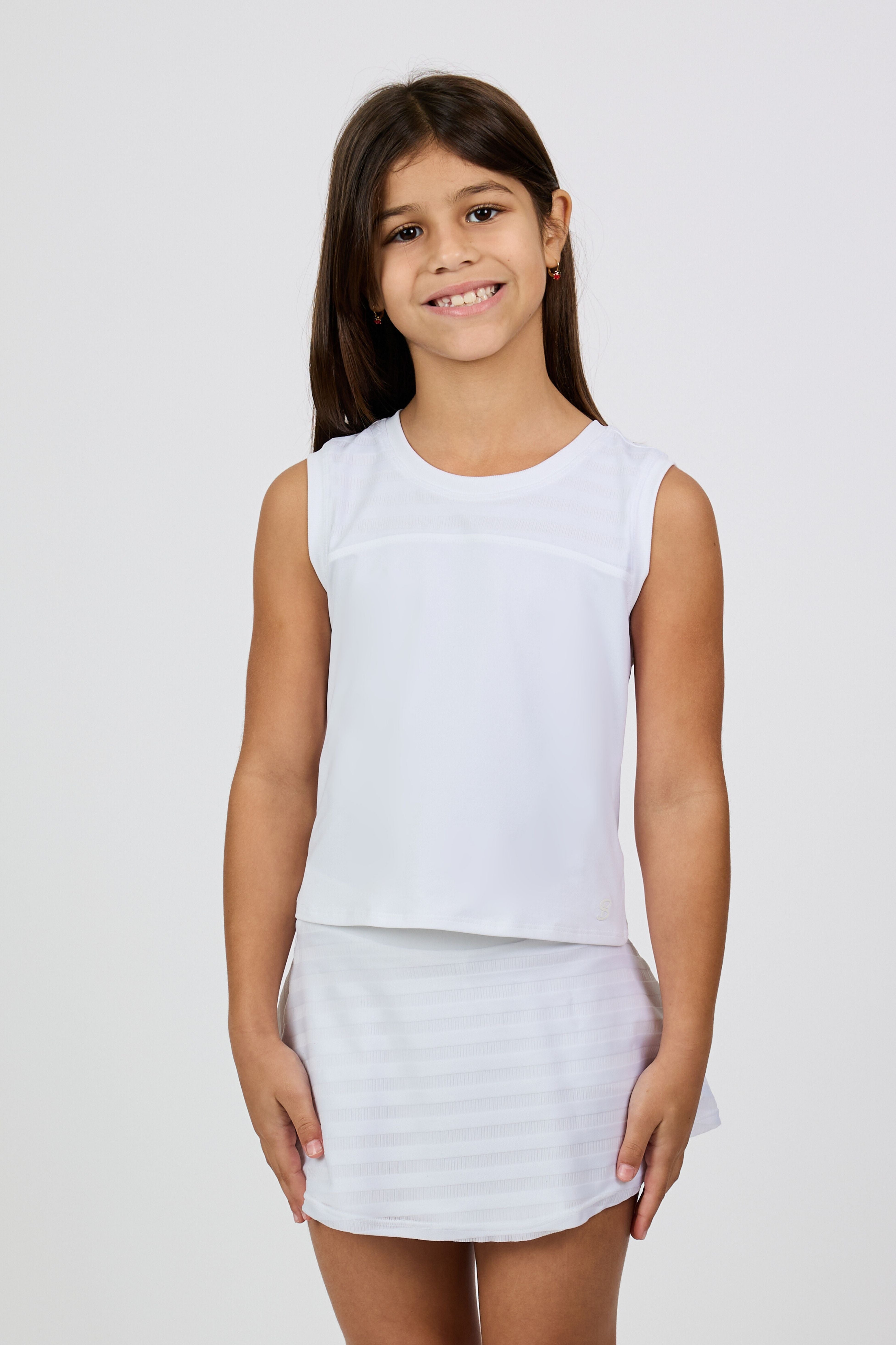 Girl's Sleeveless - White Stripes