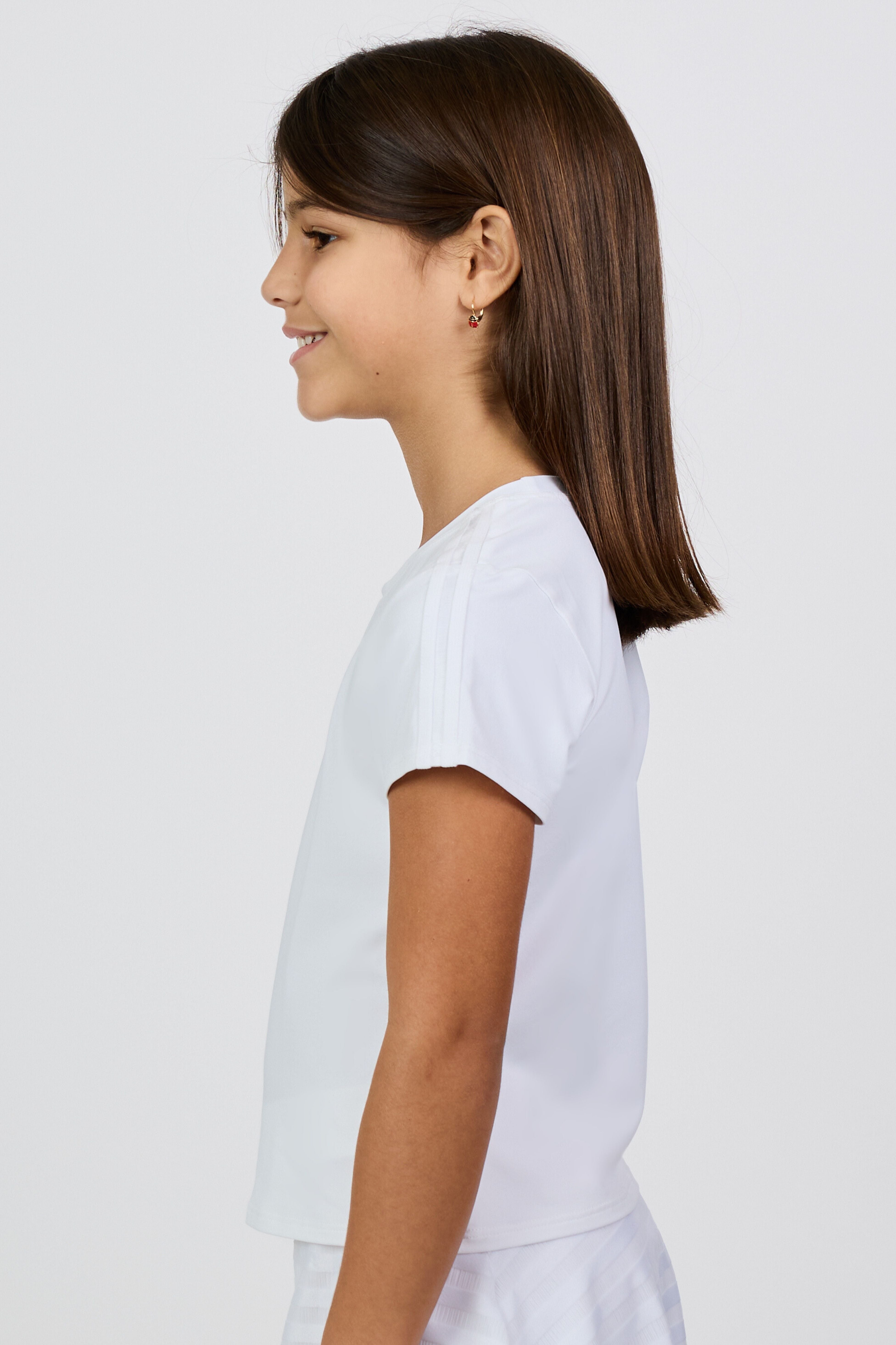 Girl's Short Sleeve - White Stripes