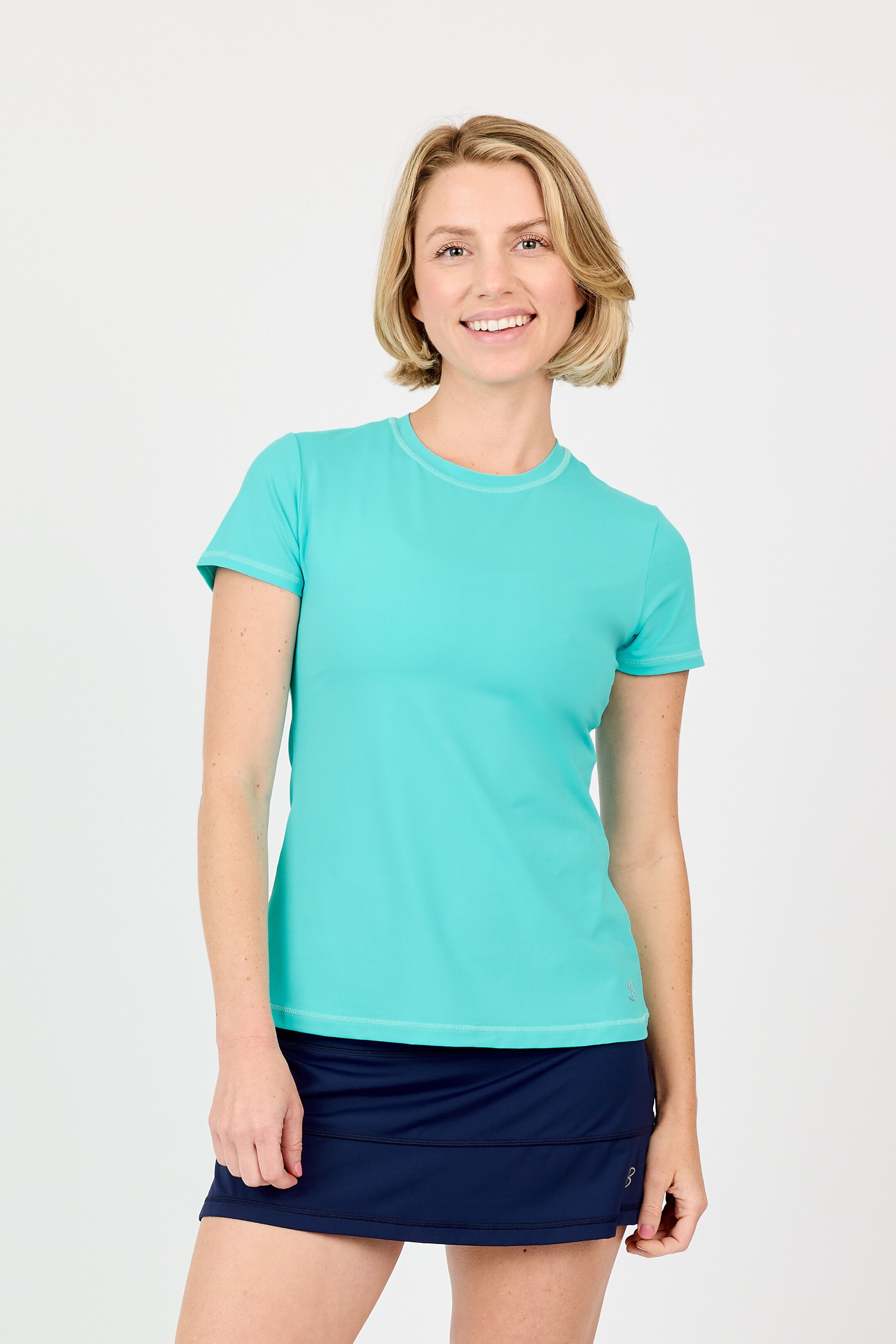 Women's UV Colors Short Sleeve Tennis Top by Sofibella